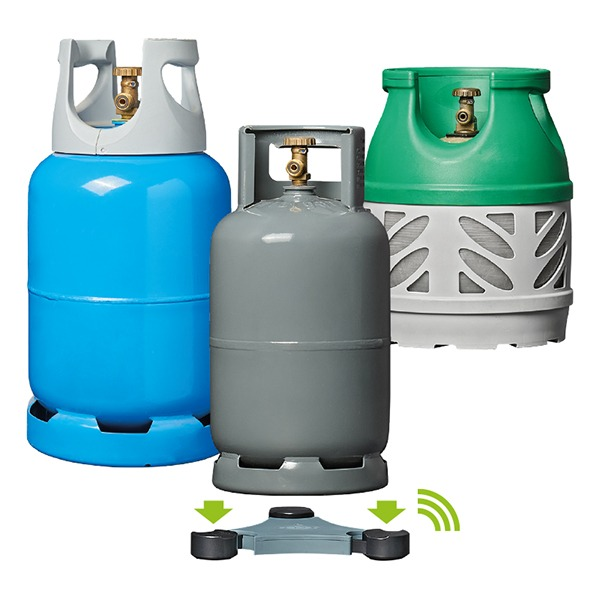 Geschikt voor alle gangbare stalen, aluminium en composiet gasflessen tot 11 kg.