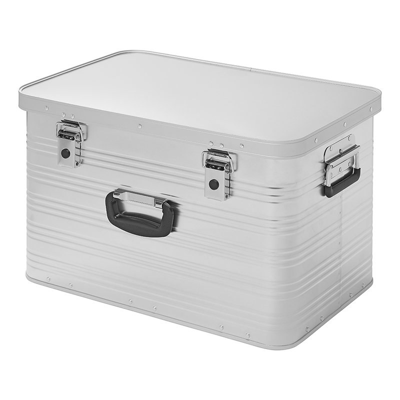 Transportbox Aluminiumbox stapelbar 65L Werkezugkiste Stauraum + Aufbewahrung