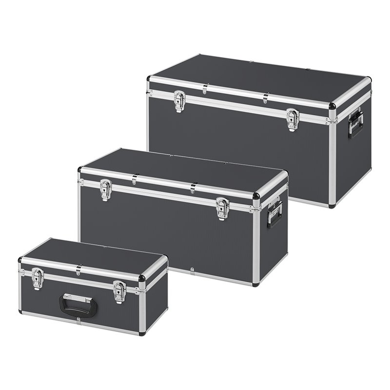Aluminium-Look 3er Werkzeugkistenset verschiedene Größen Alukiste Transportbox